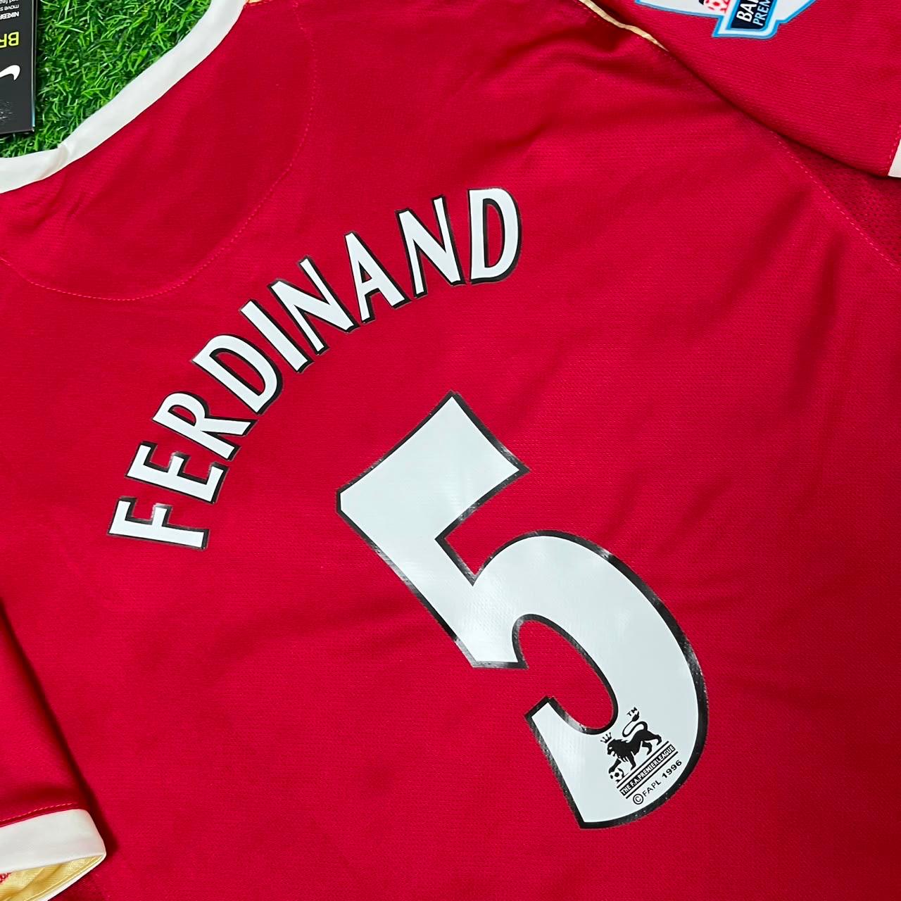 Rio Ferdinand #5 Manchester United 2006-2007 Kids Home Football Jersey