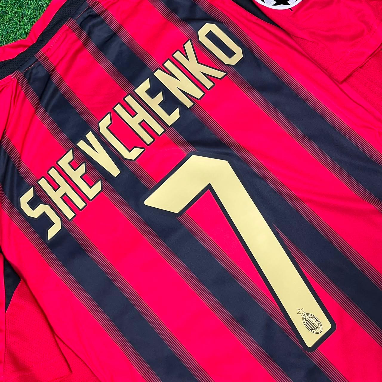 Andriy Shevchenko #7 AC Milan 2004 2005 Home Retro Football Jersey