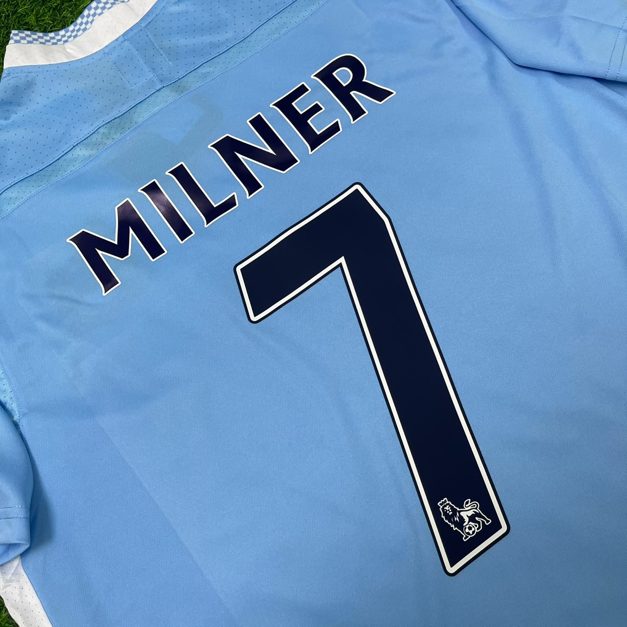 James Milner 7 Manchester City 2011/12 Home Kit Blue Retro Jersey Trikot Jersey Maillot Soccer Shirt