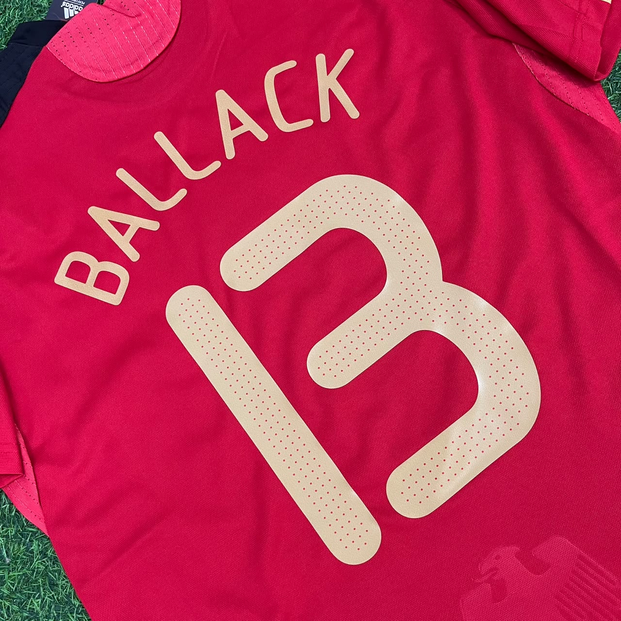 Michael Ballack Germany EURO 2008 Away Red Retro Football Jersey Kit