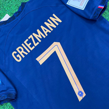 Antoine Griezmann France 2022 World Cup Final Retro Jersey Maillot Trikot Soccer Shirt