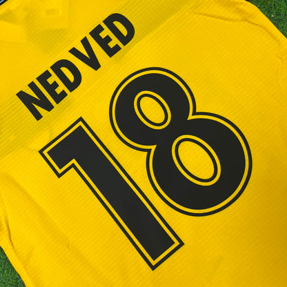 Maillot de football rétro jaune Pavel Nedved Lazio 1998-2000