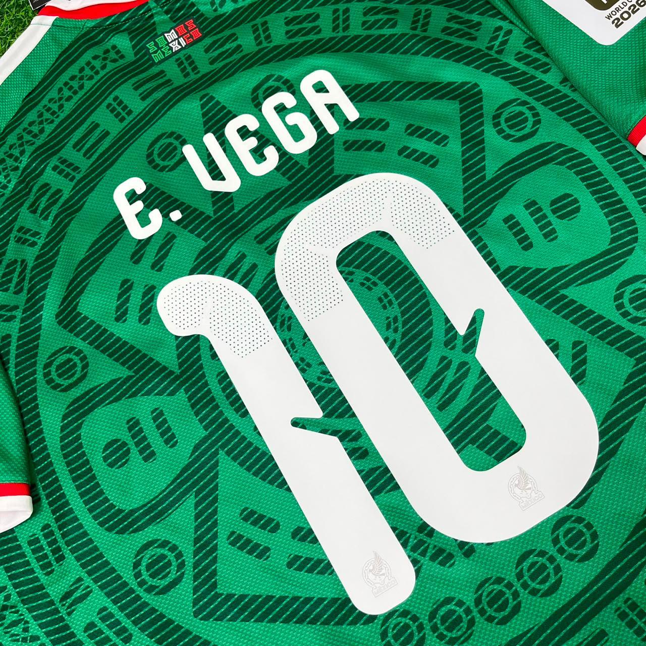 Ernesto Alexis Vega Mexico 2026 World Cup Home Green Football Jersey