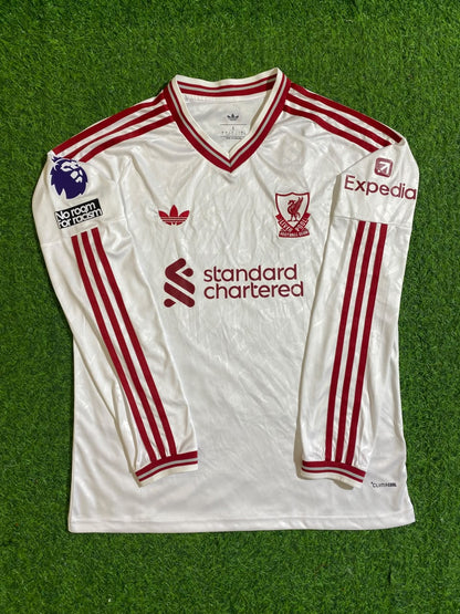 Dominik Szoboszlai Liverpool 2027 New Season Long Sleeve Away White Football Jersey Kit