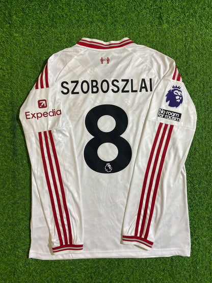 Dominik Szoboszlai Liverpool 2027 New Season Long Sleeve Away White Football Jersey Kit