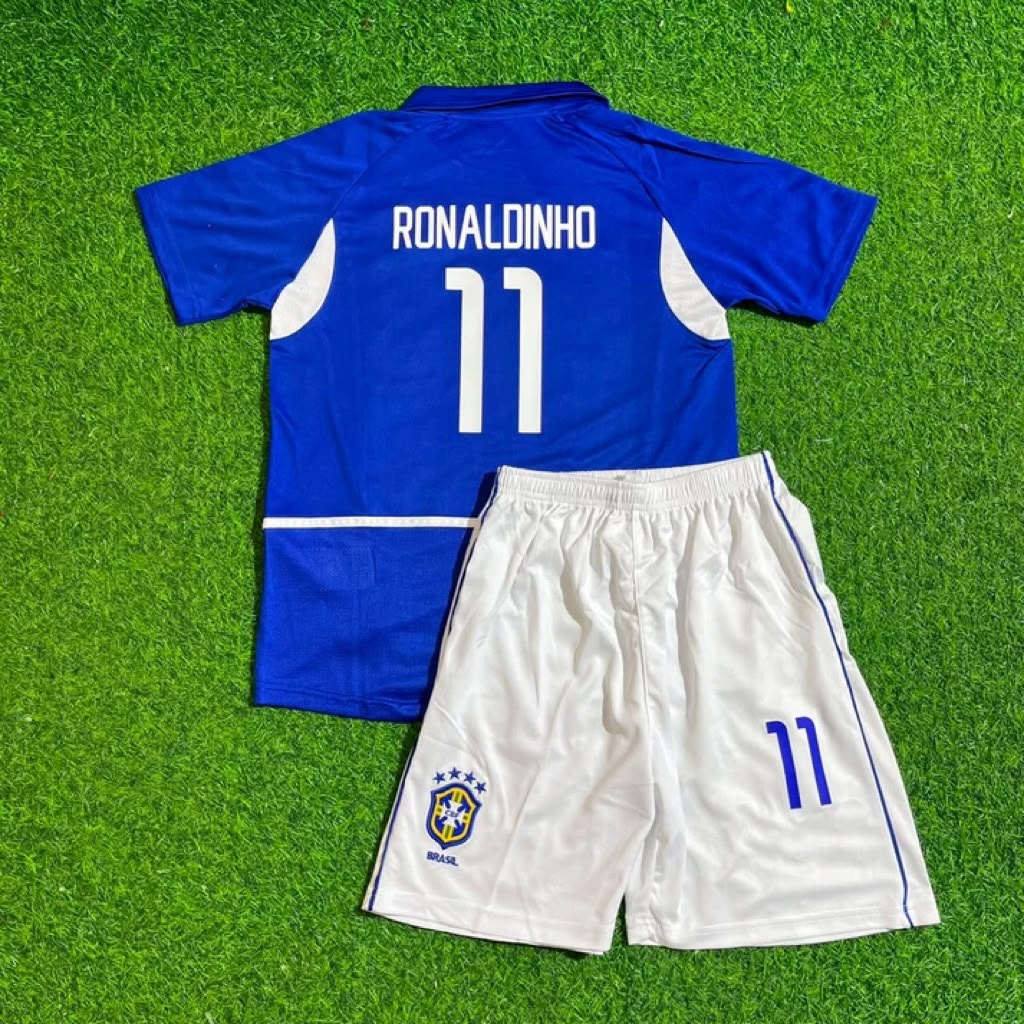 Maillot extérieur Ronaldinho Brésil 2002 pour enfant | Maillot enfant | Maillot de football