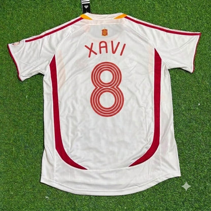 Xavi Hernandez Spain 2006 World Cup White Retro Jersey Trikot Maillot Camiseta