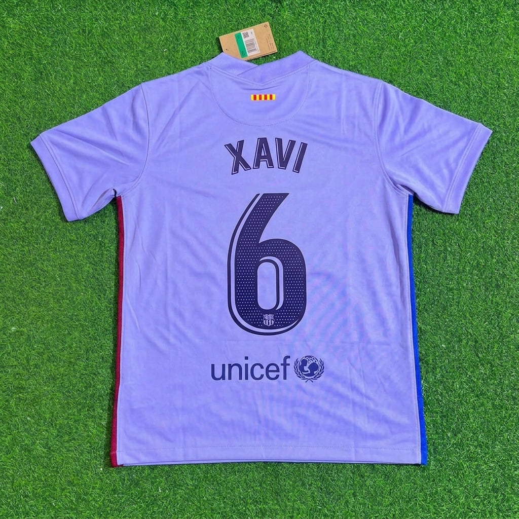 Xavi Hernandez #6 Barcelona 2021-22 Season Retro Jersey Trikot Soccer Shirt