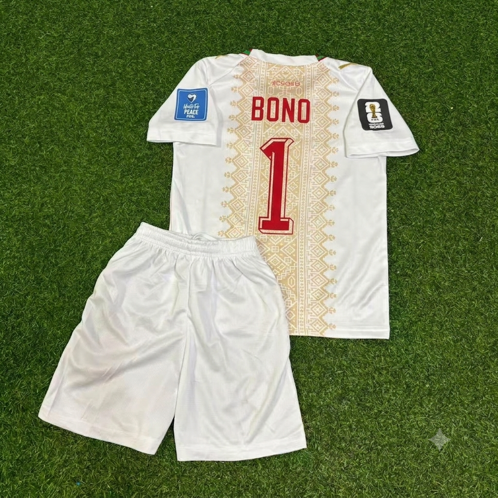 Yassine Bounou Morocco Goalkeeper 2026 World Cup Kıds Football Jersey