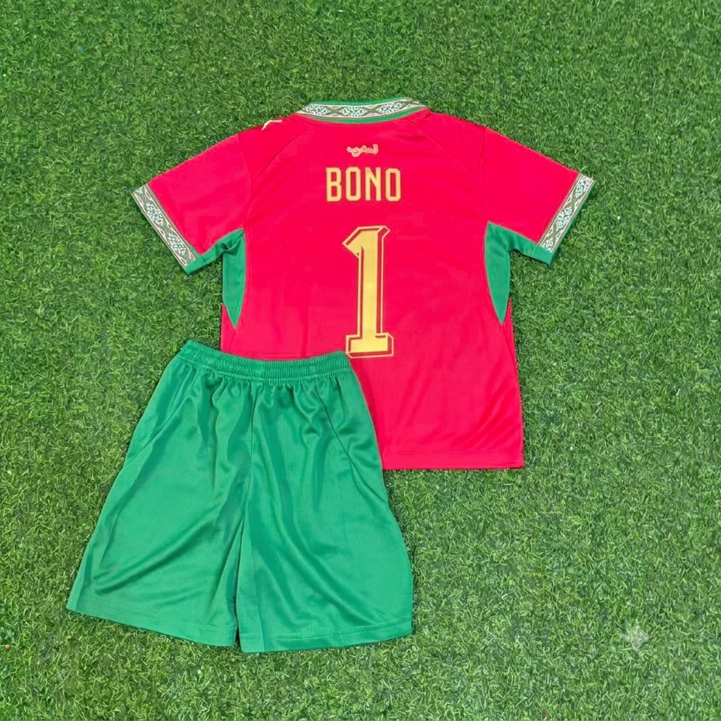 Yassine Bounou Morocco Goalkeeper 2026 World Cup Kids Football Jersey