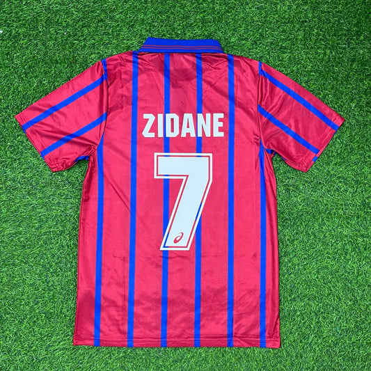Zinedine Zidane Bordeaux Number 7 1992–1996 Retro Football Jersey Kit