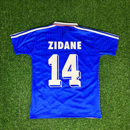 Zinédine Zidane France 1994 World Cup Blue Retro Jersey Maillot
