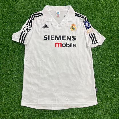 Zinedine Zidane Real Madrid 2003 2004 White Home Jersey Shirt Trikot Maillot