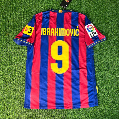 Zlatan Ibrahimović 9 - Barcelona Home 2009/2010 Retro Kit Jersey Maillot Trikot Soccer Shirt