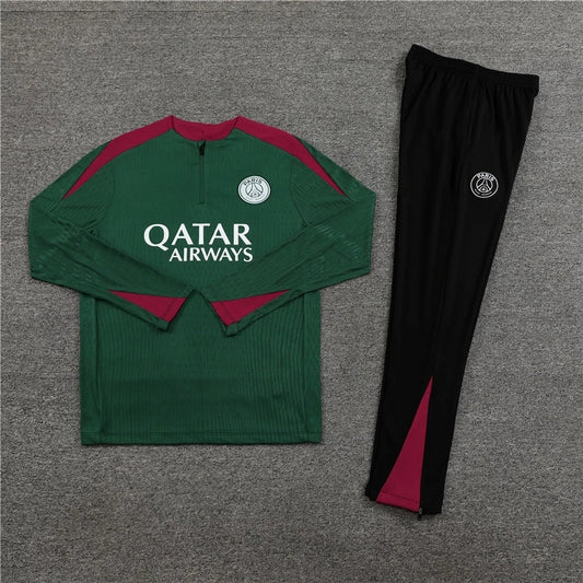 New season 2025 Paris Saint-Germain F.C. Tracksuit Green Training Top Pack