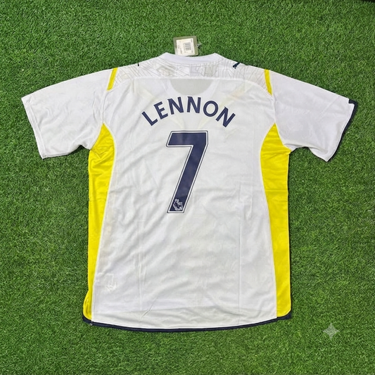 Aaron Lennon #7 Tottenham 2009–2010 White Retro Football Jersey Kit