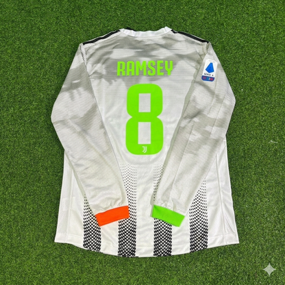 Aaron Ramsey #8 Juventus 2019-2020 Long Sleeve Retro Football Jersey