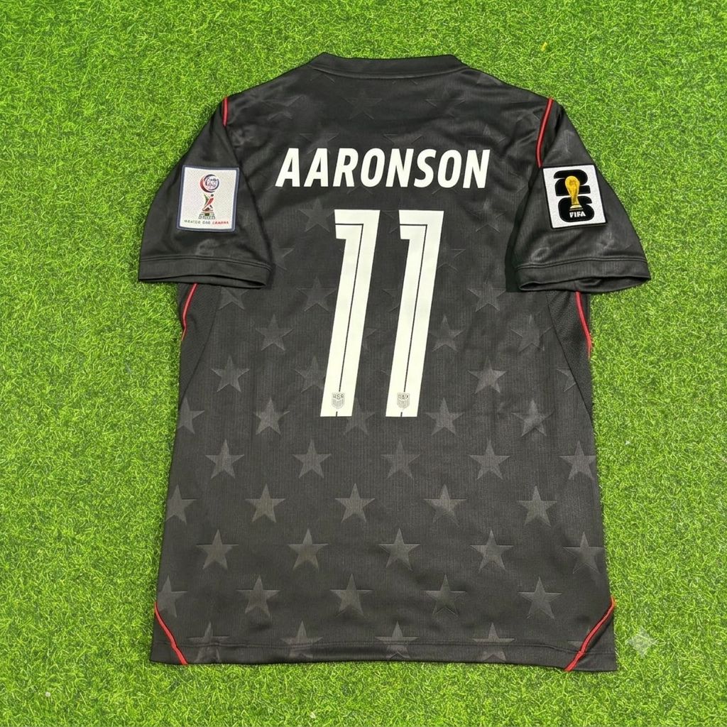 Brenden Aaronson USA 2026 World Cup Black Football Jersey