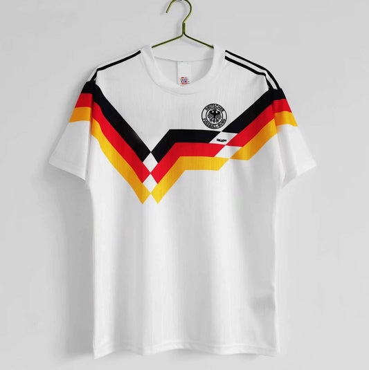 Saison 1990 Deutschland aweiß trikot Germany 90 Retro Football jersey