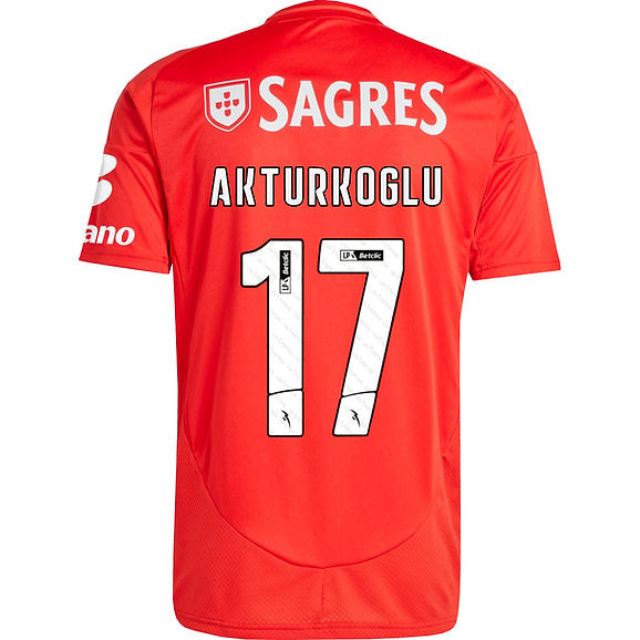 Kerem Akturkoglu Benfica Formasi 2024 2025 New Season Red Home Forma Jersey Maillot Trikot Maglia