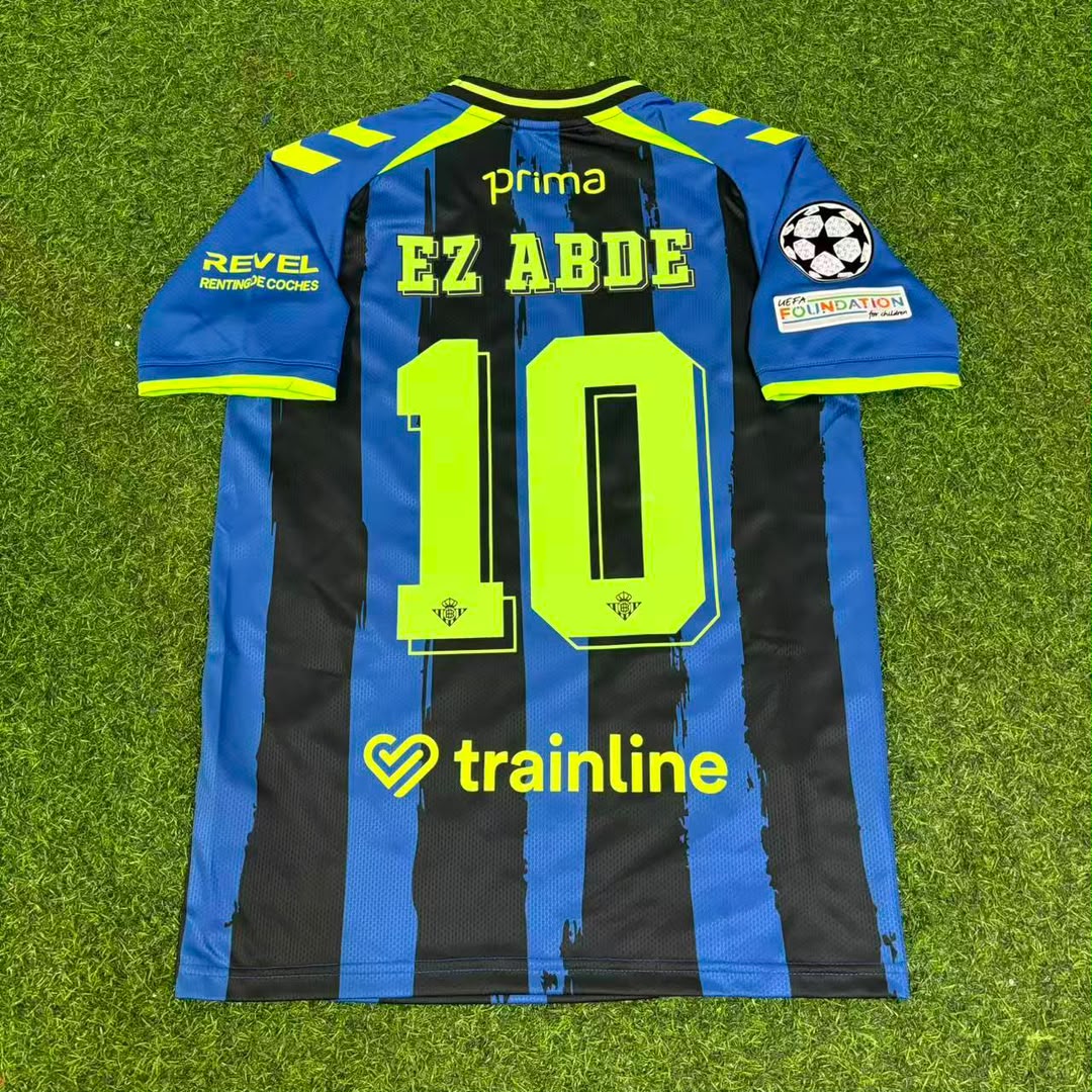 Abde Ezzalzouli #10 Real Betis 2027 Third New Season Champions League Patch Football Jersey Trikot Maillot