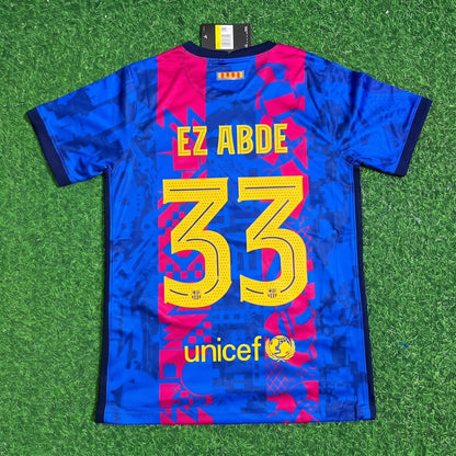 Abde Ezzalzouli #33 Barcelona 2021-2022 Season Third Retro Jersey Trikot Soccer Shirt