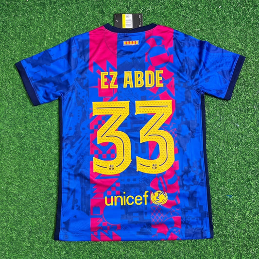 Abde Ezzalzouli #33 Barcelona 2021-2022 Season Third Retro Jersey Trikot Soccer Shirt