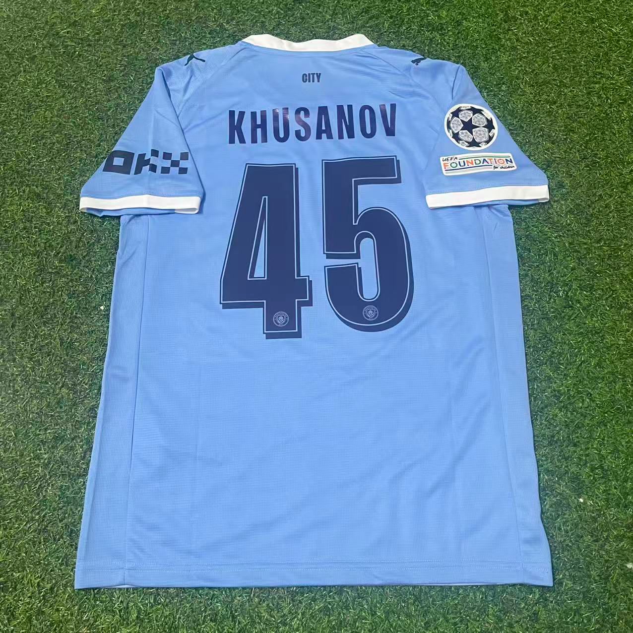 Abdukodir Khusanov Manchester City 2026 Home Football Jersey