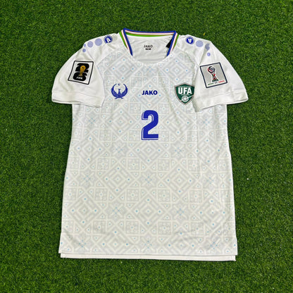 Abdukodir Khusanov Uzbekistan 2026 World Cup Football Jersey