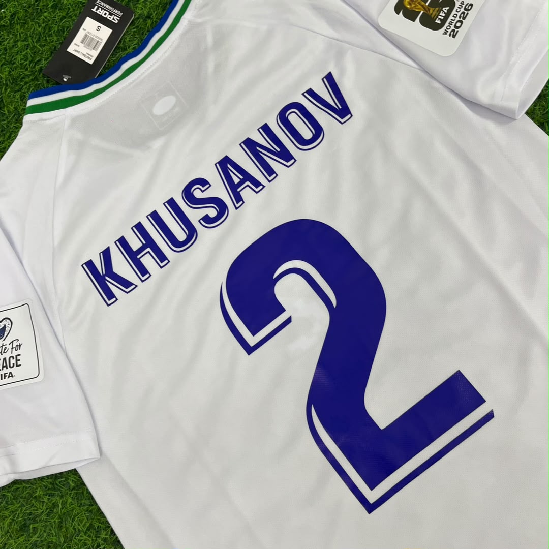 Abdukodir Khusanov Uzbekistan 2026 World Cup Football Jersey