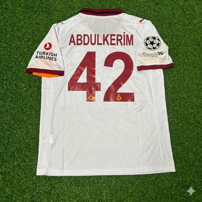 Abdulkerim Bardakci #42 Galatasaray 2025-2026 Away Champions League Jersey Trikot
