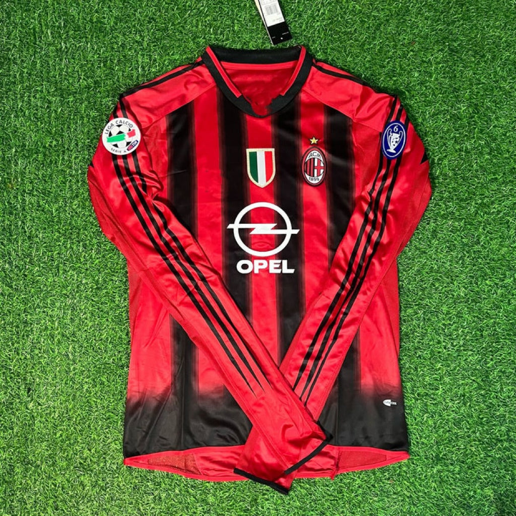Milan 2003/2004 Red & Black Home Retro Kit Jersey Trikot Maillot
