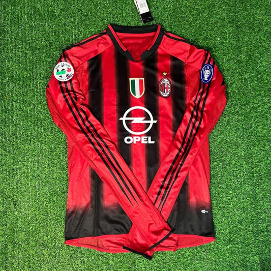 Milan 2003/2004 Red & Black Home Retro Kit Jersey Trikot Maillot