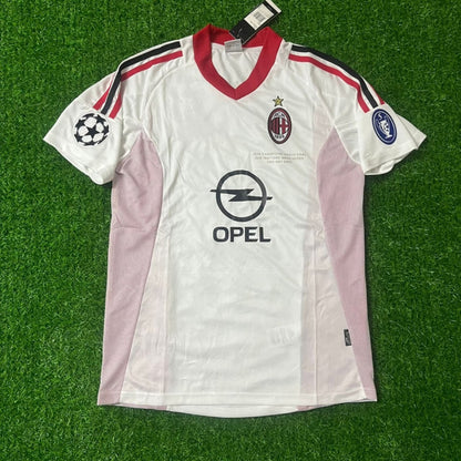 AC Milan 2003 Champions League Final Old Trafford White Retro Jersey Maglia Maillot