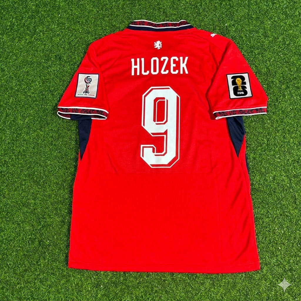 Adam Hložek #9 Czech Republic Czechia 2026 World Cup Football Jersey