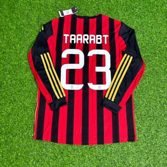 Adel Taarabt AC Milan 2013/14 Long Sleeve Home Retro Football Jersey Kit