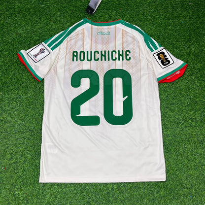 Adil Aouchiche Algeria 2026 World Cup White Football Jersey