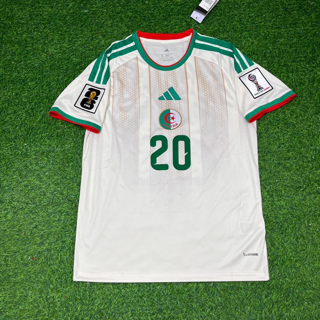 Adil Aouchiche Algeria 2026 World Cup White Away Football Jersey