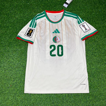 Adil Aouchiche Algeria 2026 World Cup White Football Jersey