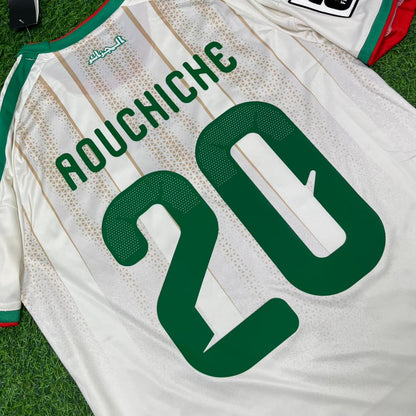 Adil Aouchiche Algeria 2026 World Cup White Football Jersey