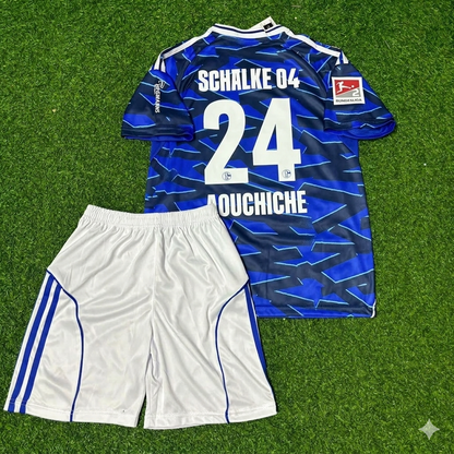 Adil Aouchiche #23 Schalke 04 Kids 2026 New Season Football Jersey Trikot