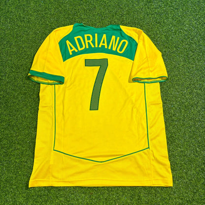 Adriano 7– Brazil 2004–2006 Retro Kit Jersey – | Trikot | Maillot Soccer Shirt