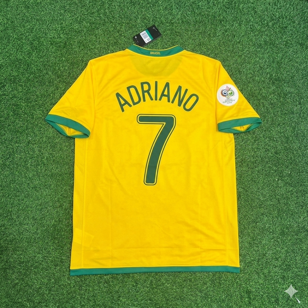 Adriano #7 Brazil 2006 World Cup Jersey Trikot