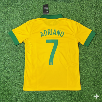 Adriano Brazil Retro Football Jersey Kit