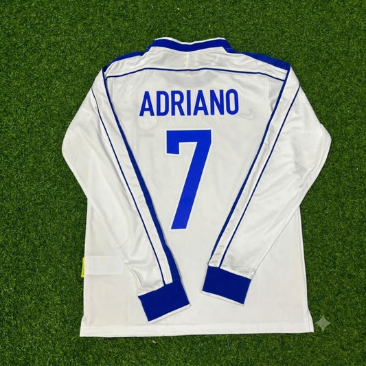 Adriano Brazil Long Sleeve Retro Football Jersey Trikot Maillot