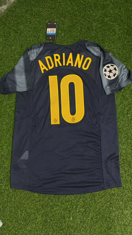 Adriano Inter Milan 2004-05 Retro Football Jersey Kit