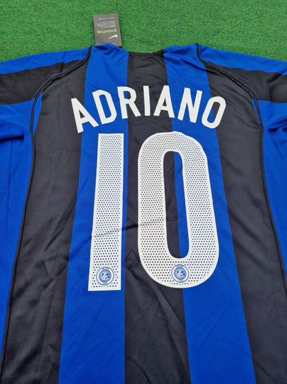 Adriano Inter Milan 2004-05 Retro Football Jersey Kit