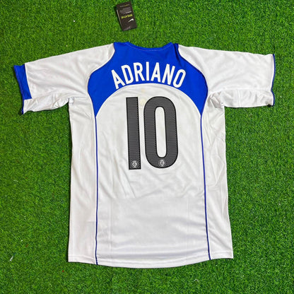 Adriano Inter Milan 2004-2005 Retro White Football Jersey