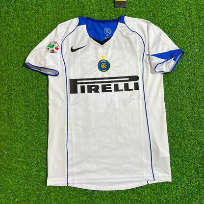 Adriano Inter Milan 2004-2005 Retro White Football Jersey