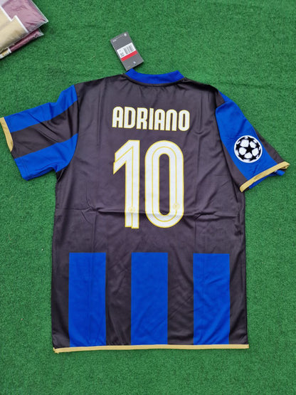 Adriano Inter Milan 2008-09 Retro Football Jersey Kit